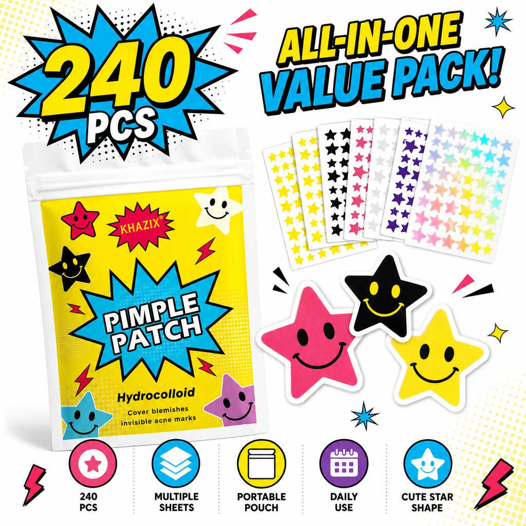 240pcs Star Pimple Patches For Face Hydrocolloid, Absorbing Cover, Tea Tree, Hydrocolloid Acne Patch, Cute Star Pimple Patch Quake