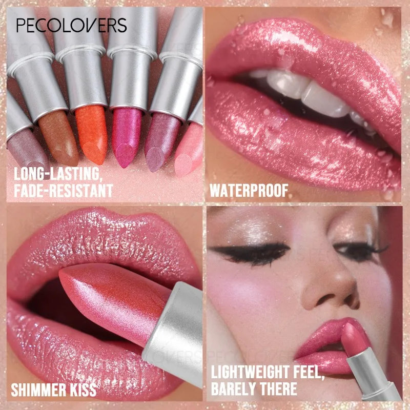 Multi-color Glitter Lipstick, Shiny and Charming Lips, Waterproof and Sweatproof, Suitable for Festival Makeup, Lip Cosmetics Quake