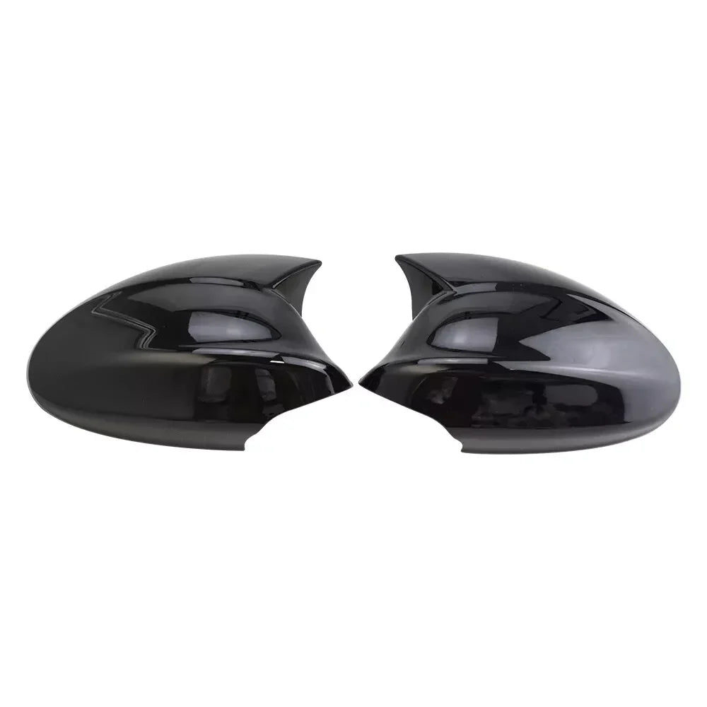 For BMW E90 E91 E92 E93 E87 E81 E82 E88 Car Sticker Rearview Side Mirror Cover Wing Cap Exterior Door Rear View Case Trim Carbon Quake Gloss Black