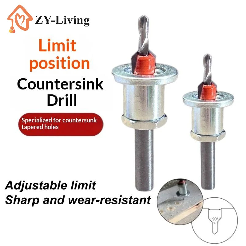 Adjustable Countersunk Drill Countersink Drill Bit Adjustable Carpentry Reamer Chamfer Screws Wood Screws Precision Cone Holes‌ Quake