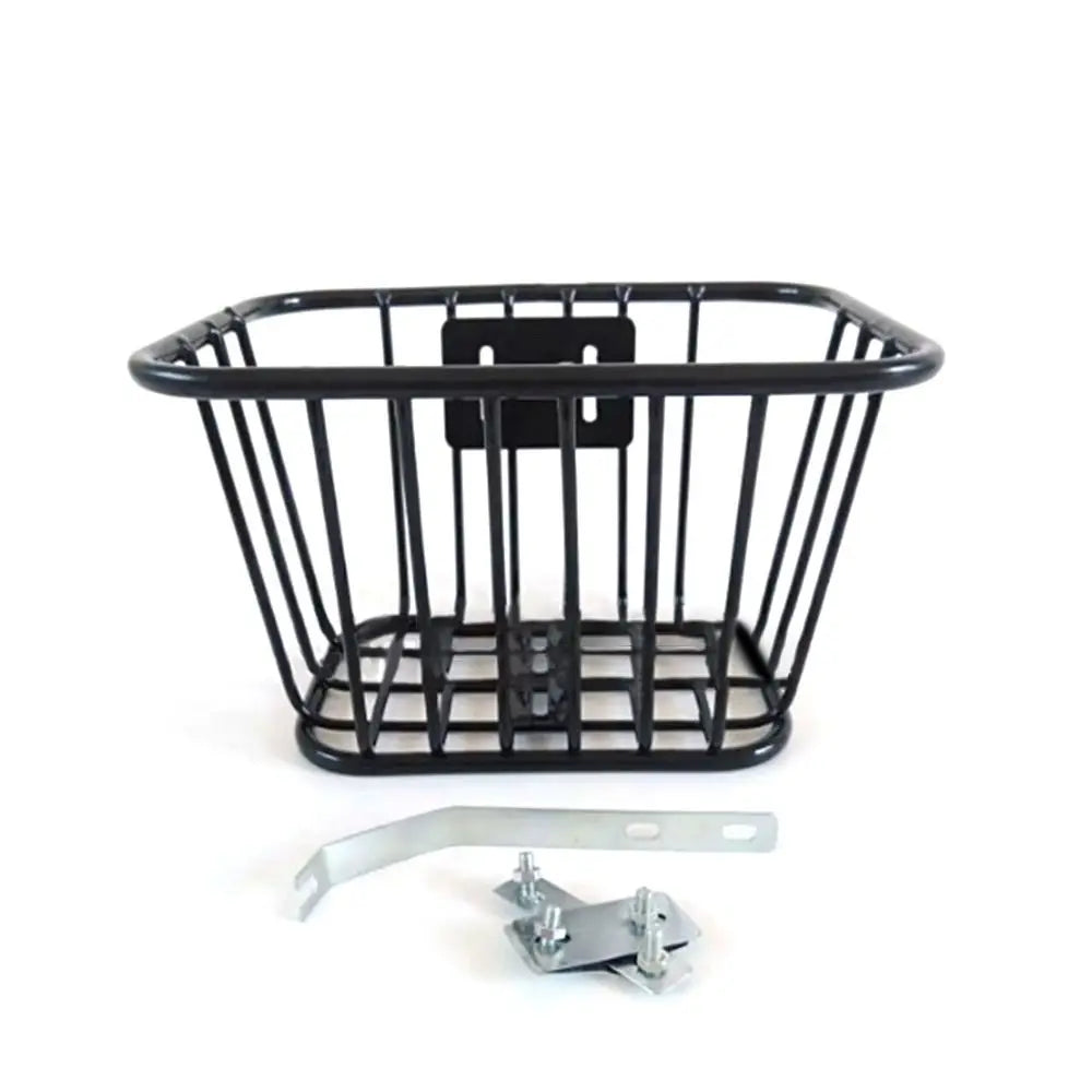 Easy To Install Bicycle Rear Basket Fixed Durable Adjustable Bike Rear Basket Metal Black/Silver Enlarged Bike Basket Quake