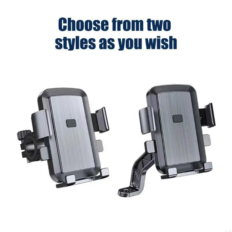 Motorcycle Handlebar/Rearview Mirror Mounted Phone Holder Scooter E-Bike Phone Cradle 360 Degree Rotating Shockproof Stand K1KF Quake