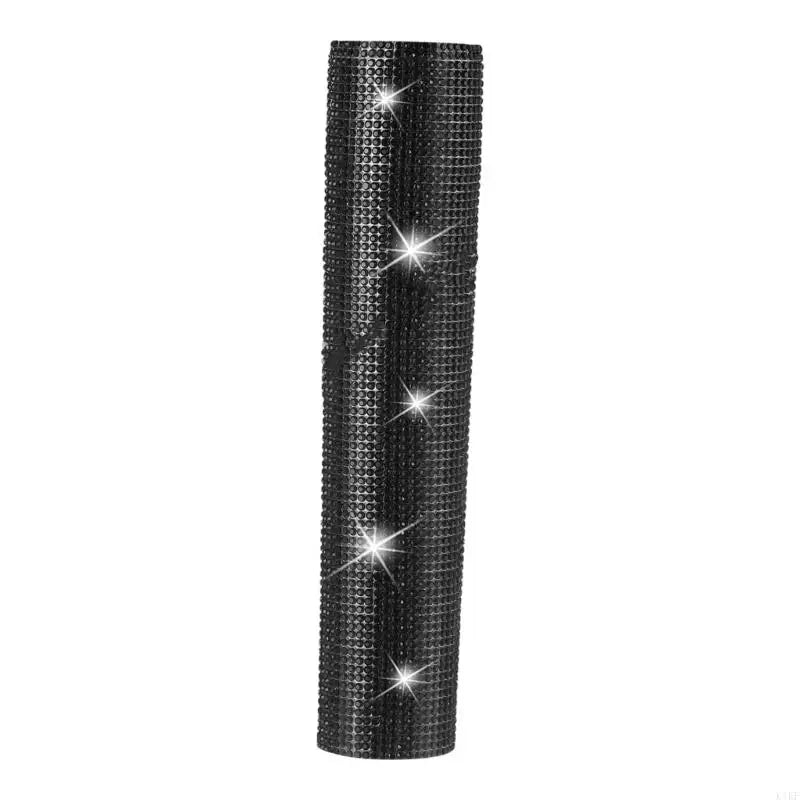 Rhinestones Microphone Handle Sleeve for Wireless Microphone Handle, Sparkly Grip Cover with Soft Inner Liner for Karaoke K1KF Quake Black CN