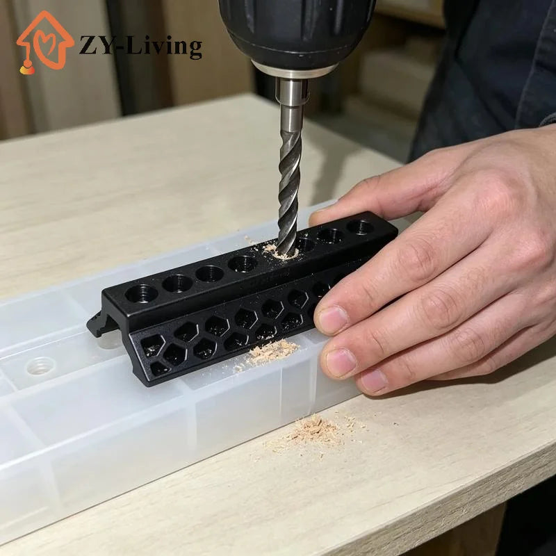 1Pcs 15mm 10-Hole Drill Bit Guide Firmly Fixed Non-Slip Drill Bit Holder Accurate Drilling Auxiliary Drill Bit PVC Pipe Quake