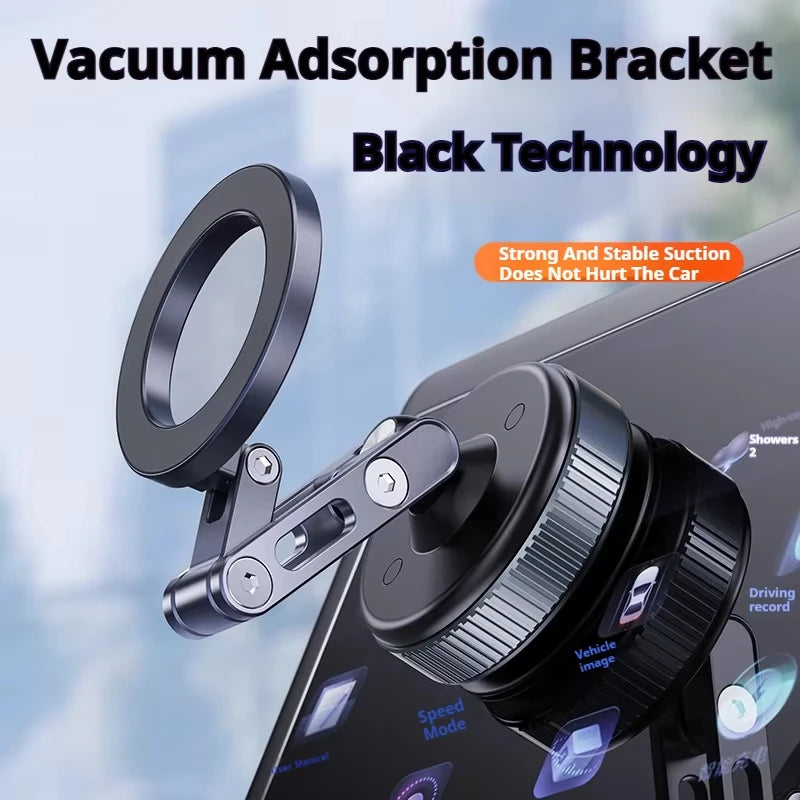 X53 Magnetic Phone Holder Rotating Folding Vacuum Suction Mag Stand For Car Navigation Gym Kitchen Streaming Bracket Quake Default Title