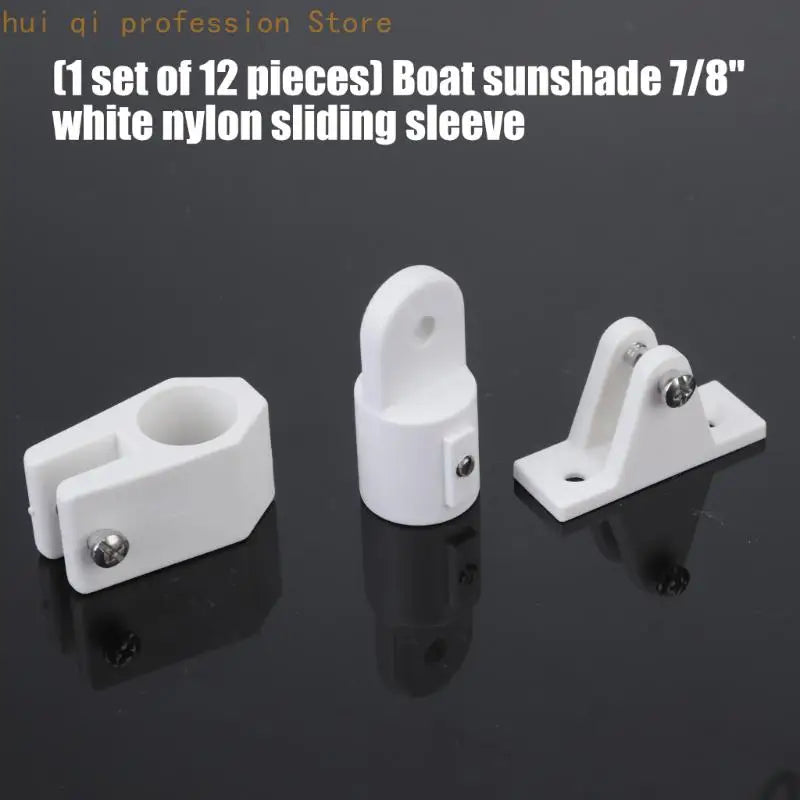 7/8 Inch Marine Top Jaw Slide Fittings, White Nylon 12 Piece Boat Hardware Set H8WE Quake