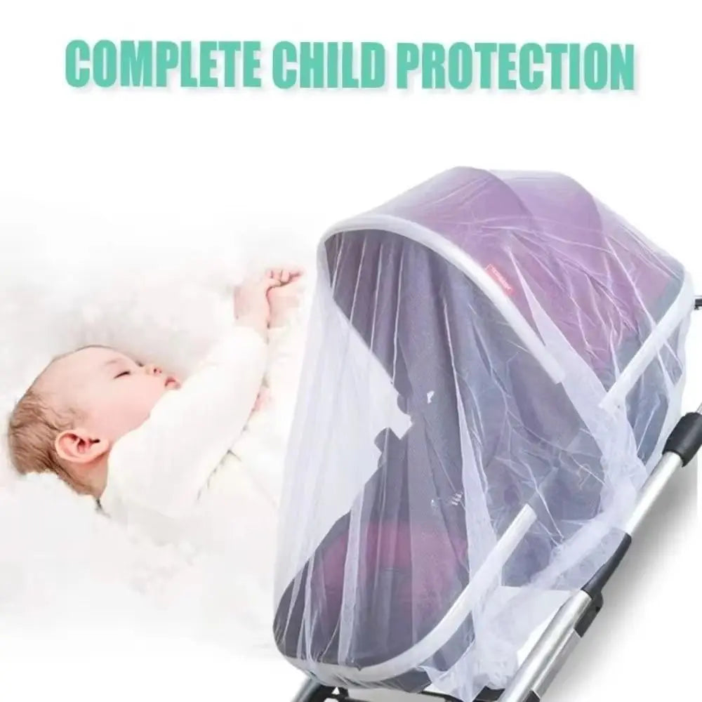 Fully Covered Baby Stroller Mosquito Net Universal Dustproof Baby Cradle Mosquito Net Lightweight Breathable Quake