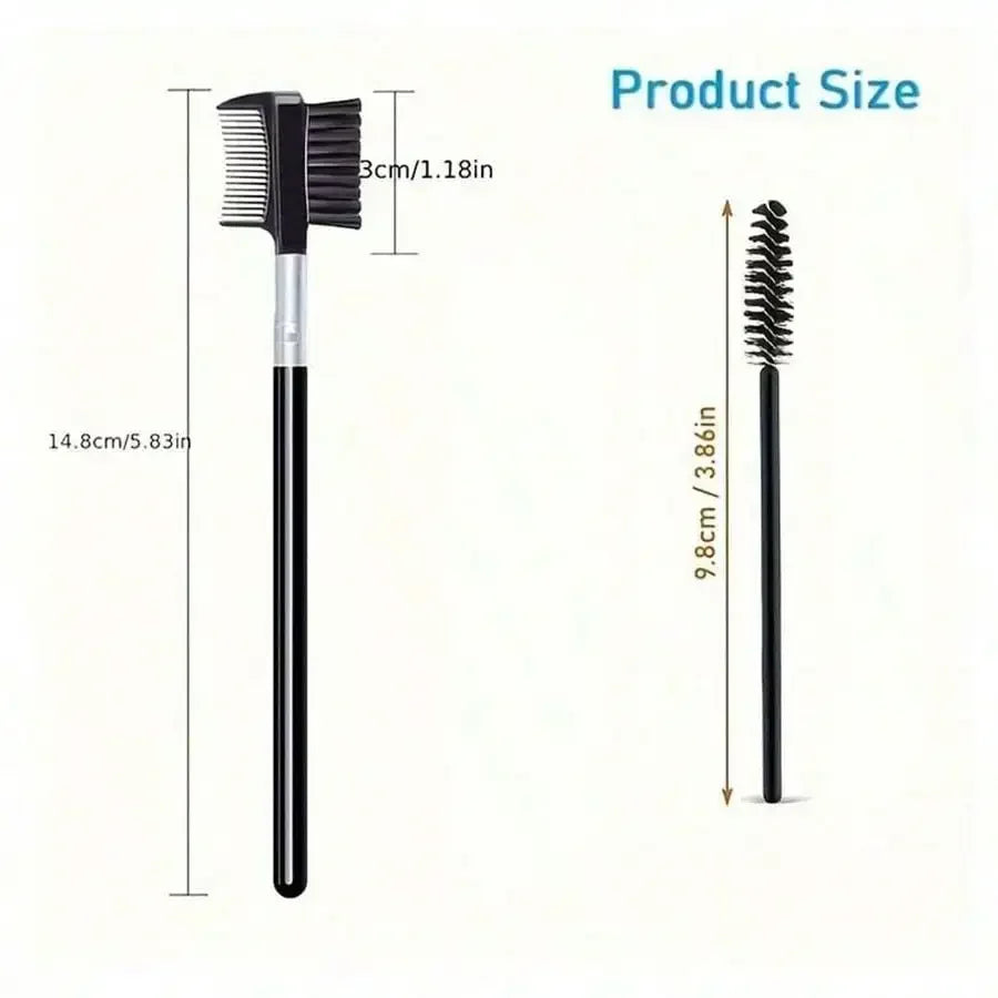 Eyelash Wand, Eyebrow Brush,11-In-1 Eyelash Grooming Kit, Includes Eyelash Curler With Comb Separator, 4 Silicone Refill Pads Quake