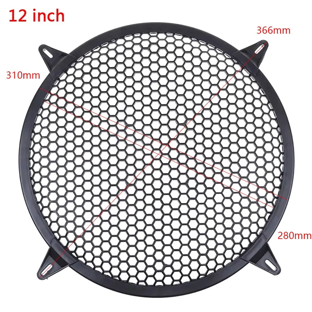 1Pcs New 4/6/8/10/12 inch Subwoofer Grill Round Replacement Mesh Net Plastic Speaker Grille Mesh Cover Speaker Accessories Quake 12 inch