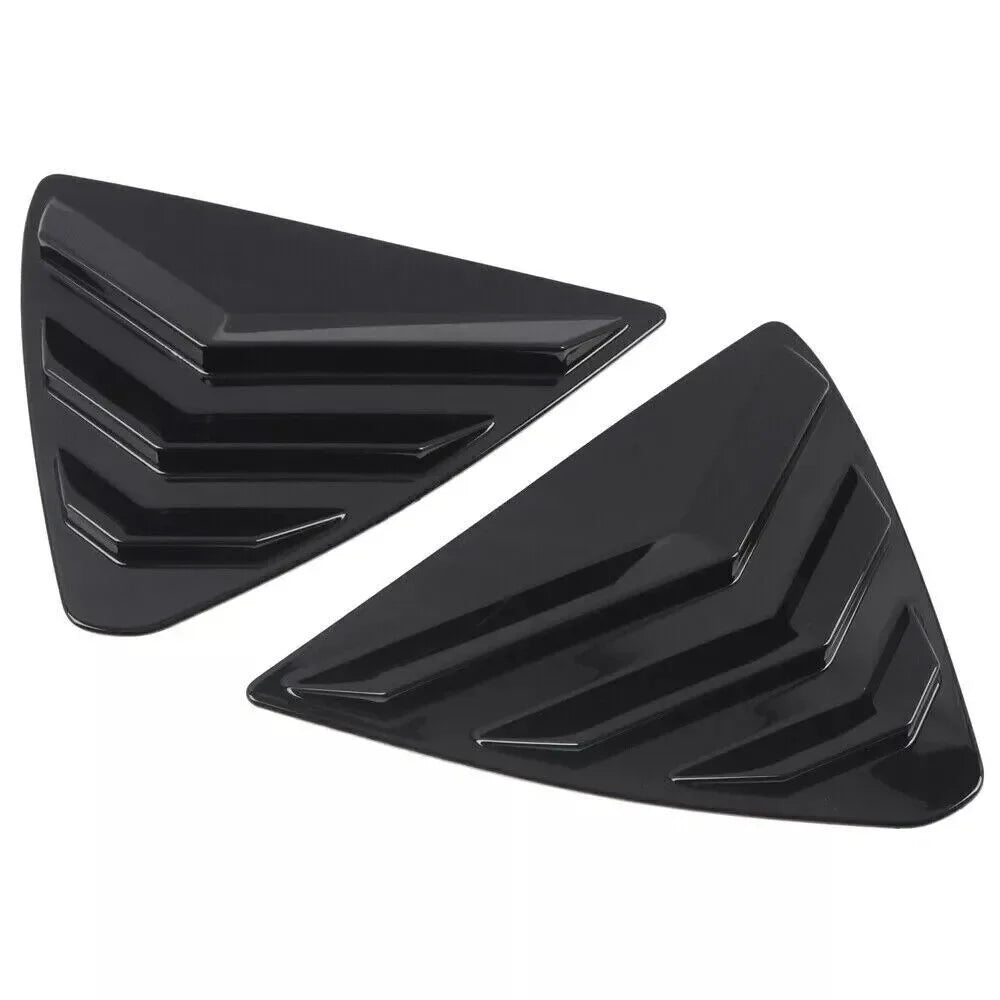 For Mazda CX-5 CX5 2017-2023 Car Rear Louver Window Side Shutter Cover Trim Sticker Vent Scoop ABS Carbon Fiber Accessories Auto Quake Gloss Black