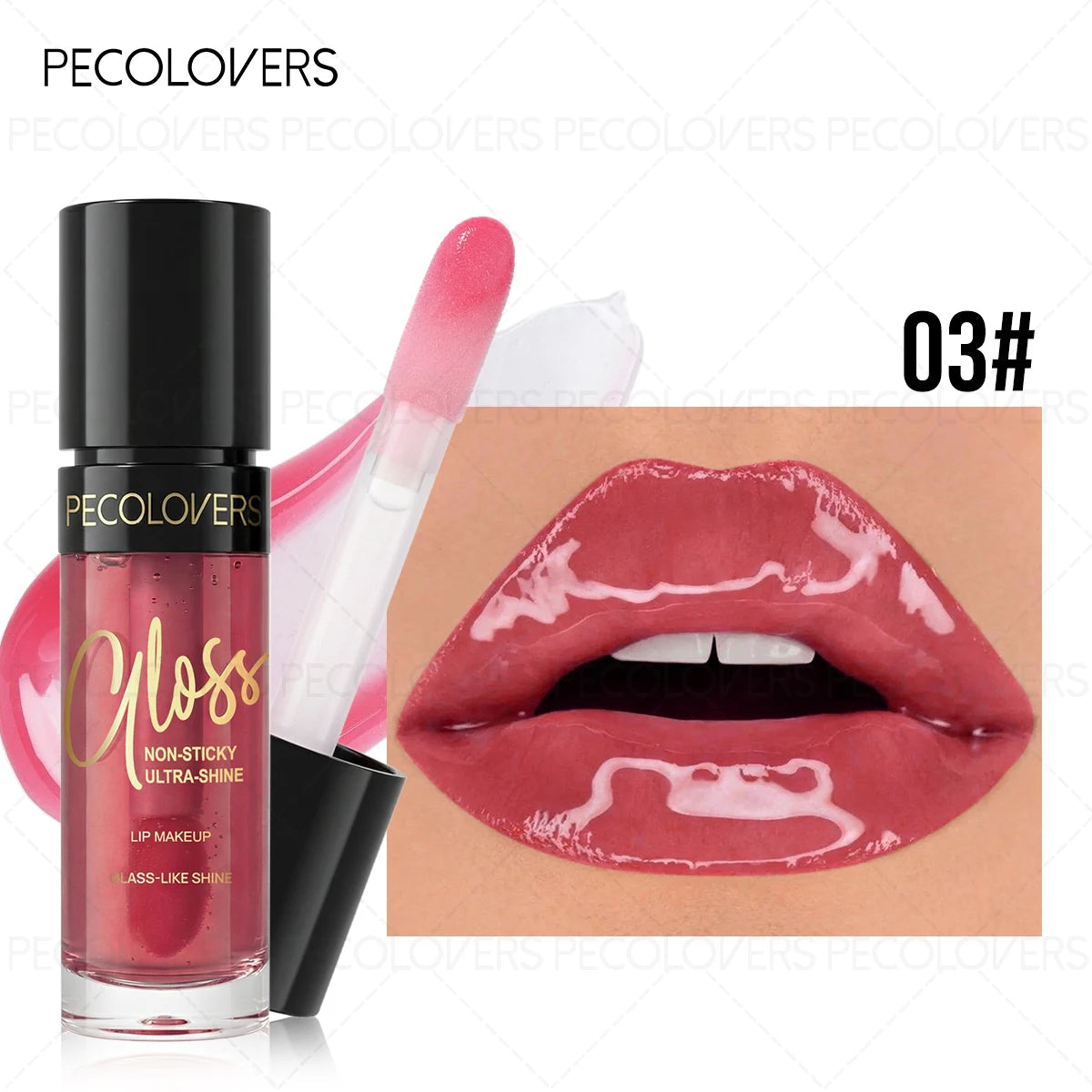 Moisturizing Colorful Lip Oil Lip Gloss, Shiny Lip Glaze Lip Gloss, Hydrating and Light Texture, Water Gloss Natural Finish Quake 03