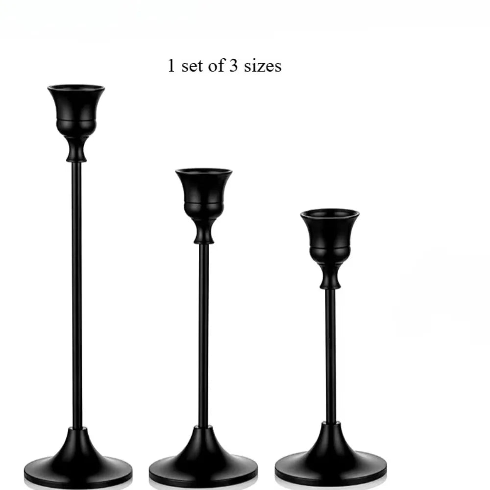 1/3pcs Vintage Elegant Tabletop Candle Holders Metal and Aluminum Home and Hotel Decoration Candlestick Holder Quake
