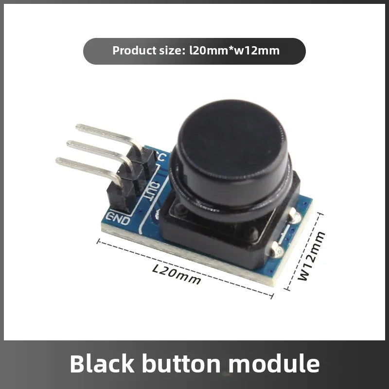 Touch Button Switch Module MCU Digital Touch Switch with Button Cap Electronic Building Block Micro Switch Quake black