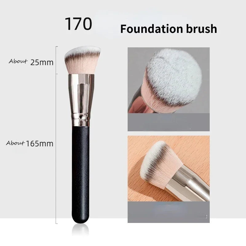 1 Pc Professional Makeup Brushes Set High-End Foundation Concealer Contour Blending Beauty Cosmetic Brush Frosted Wooden Handle Quake 170 foundation brush