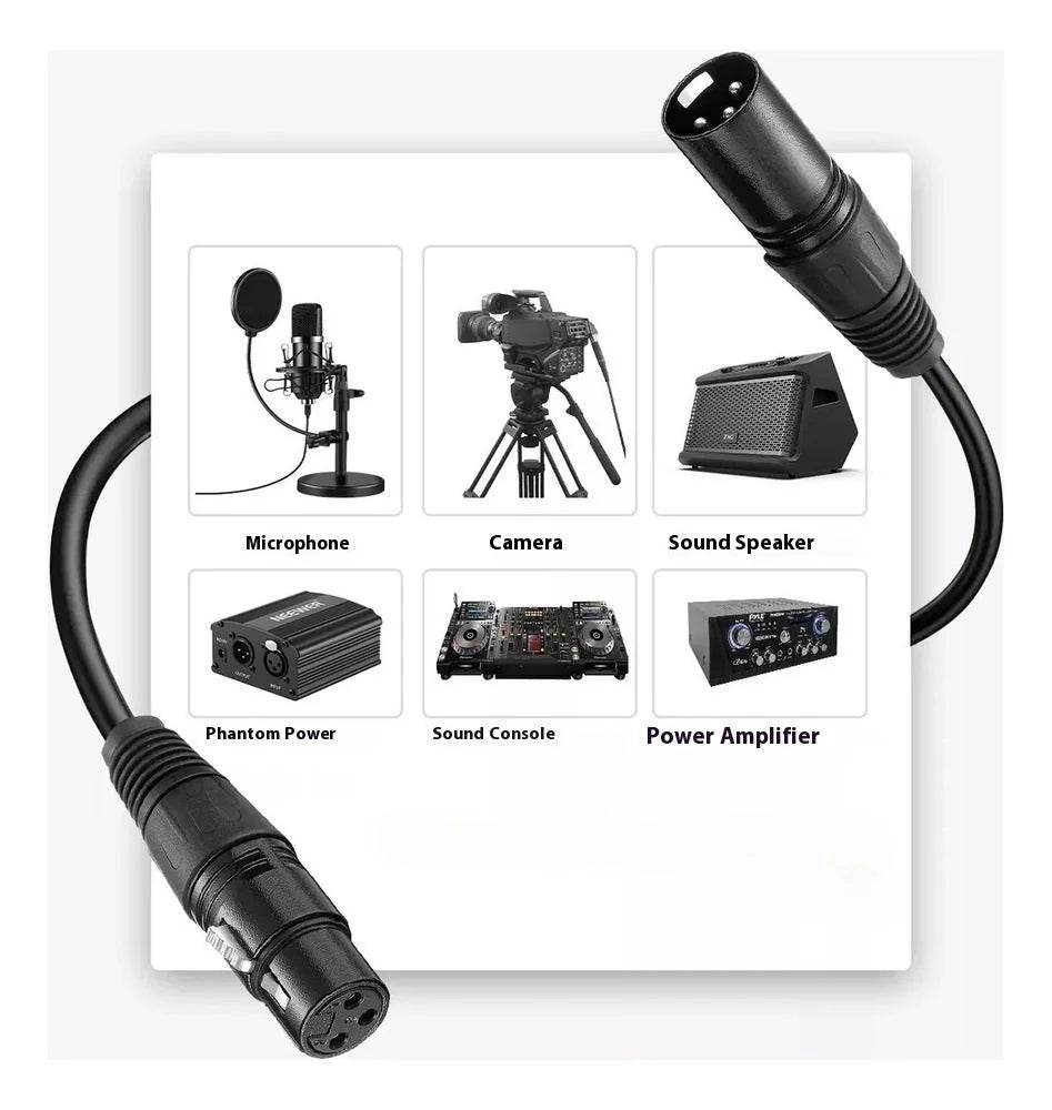 XLR Balanced Audio Cable,Microphone XLR Male to Female Audio Cable,3-Pin XLR Microphone Cable for Microphones,Preambles,Speaker Quake
