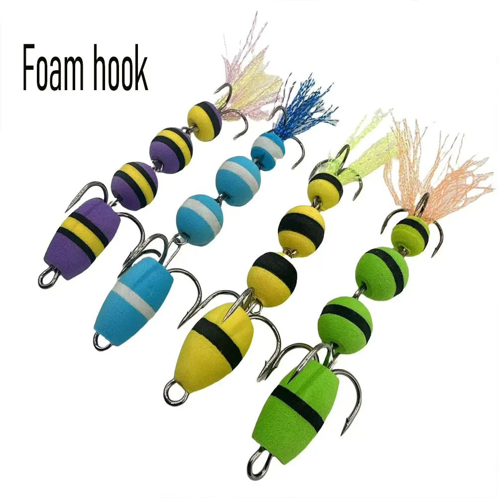 1-Pack Fishing Offset Soft Bait Large Lure Set, Fishing Soft Bait, Foam Lure, Swimming Lure, Wobbling Lure, Black Bass Lure, Includes Artificial Lure, Portable Fishing Hook Quake