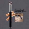 1pc Concealer Brush, Round Blush Brush, London Brush, Portable Facial Makeup Brush, Suitable for Beginners, Seamless Application Quake Black