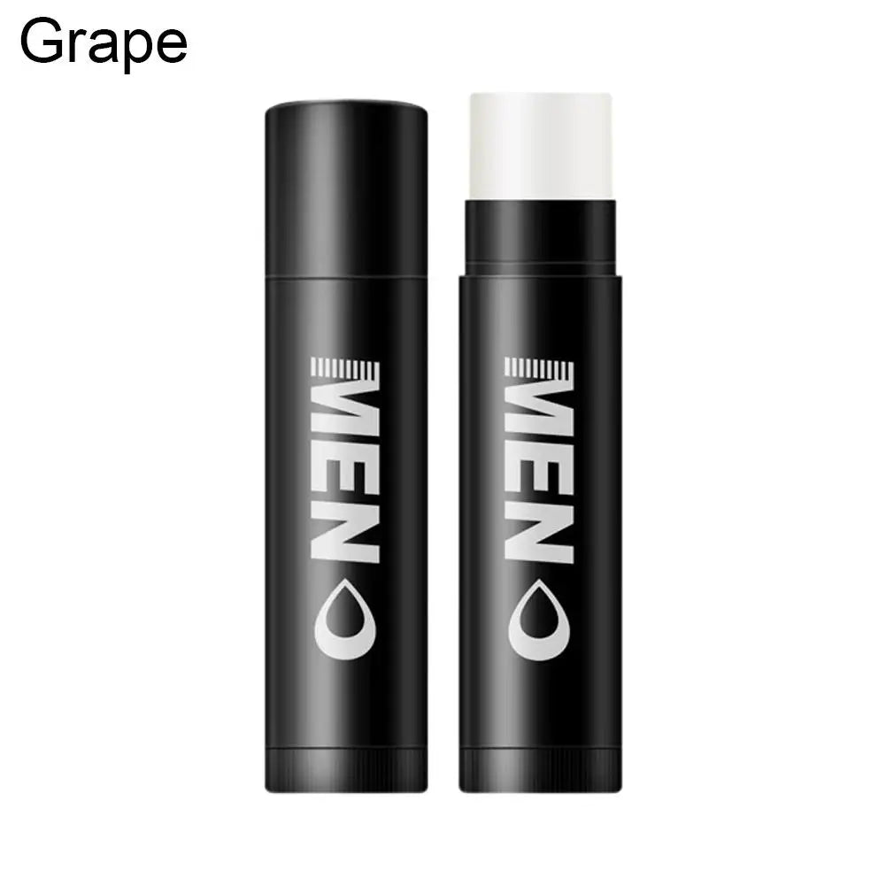 Hydrating Men's Lip Balm with Natural Finish, 8 Scents Mens Moisturizing Lip Balm Repairing Dry Cracked Lips Daily Lips Care Quake grape