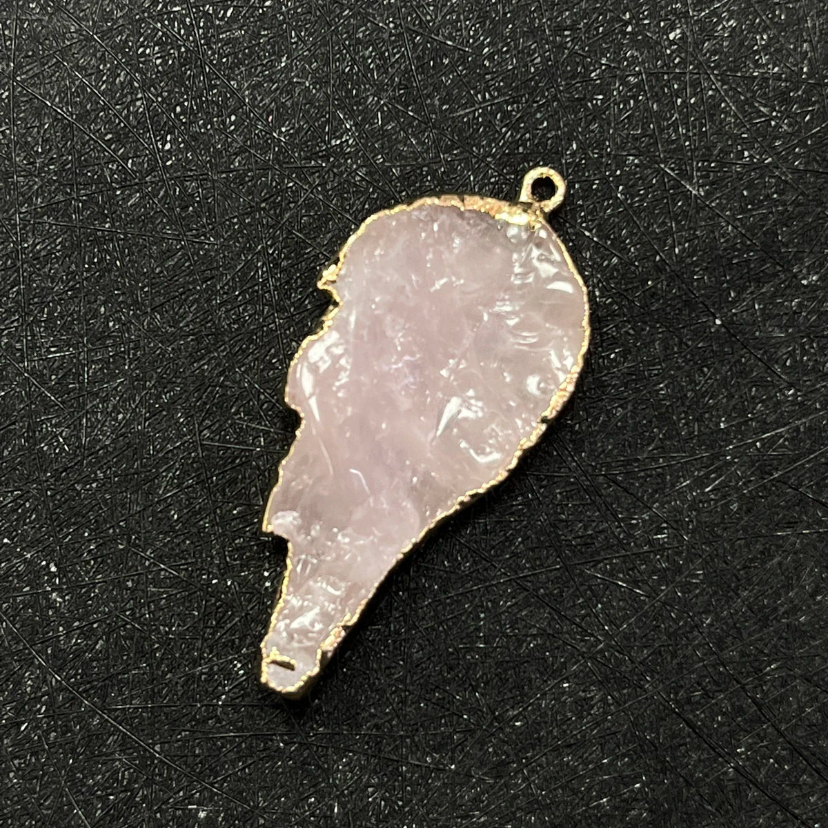 2Pcs New Style Necklace Pendant Natural Stone Rose Quartz Wing-Shaped Pendant for Jewelry Making DIY Beacelet Earrings Accessory Quake