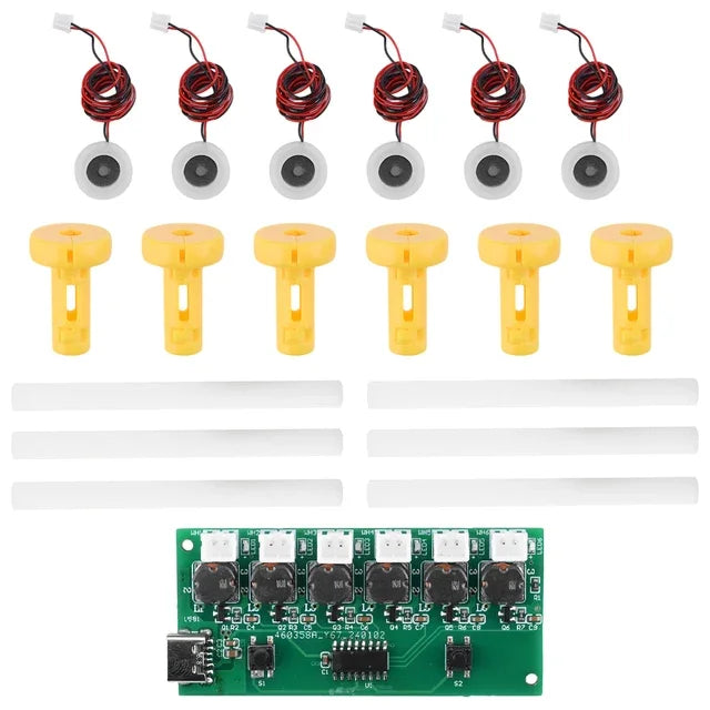 DC- 5V six spray humidifier module atomization control board DIY ultrasonic atomizer TYPE-C interface performance is stable Quake TYPE-C DC 5V