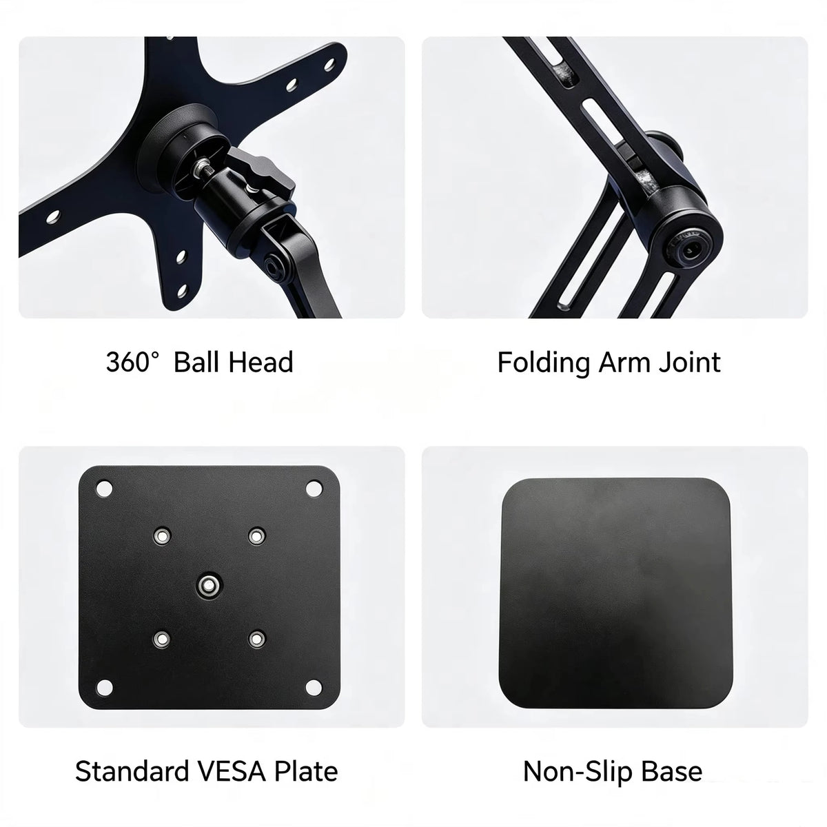 Monitor Foldable Arm Portable Monitor Pad Stand With 360 Rotation Tablet Support Displays Articulated Arm Monitor Accessories Quake