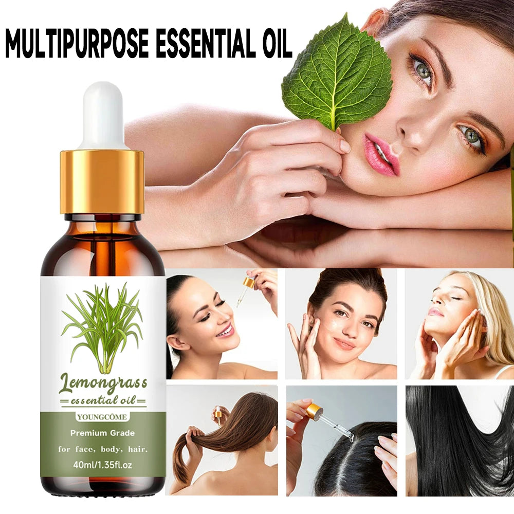 40/60g Face Pure Essential Oil Diffuser Pure Natural Plant Essential Oils Lemon Tea Tree Aroma Quake