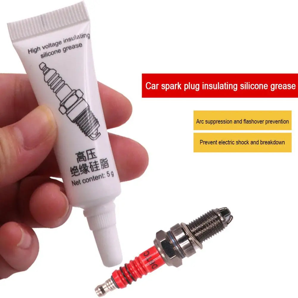 Car Spark Plug Insulating Grease High Voltage Insulating Ignition Coil Silicone Grease Temperature Corrosion Resistance Quake