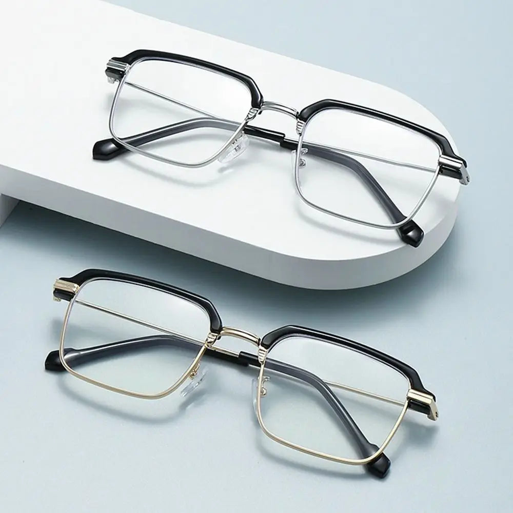 Anti-Blue Light Reading Glasses Fashion Classic Metal Half-frame Readers Eyewear Men Women Eye Protection Presbyopia Eyeglasses Quake