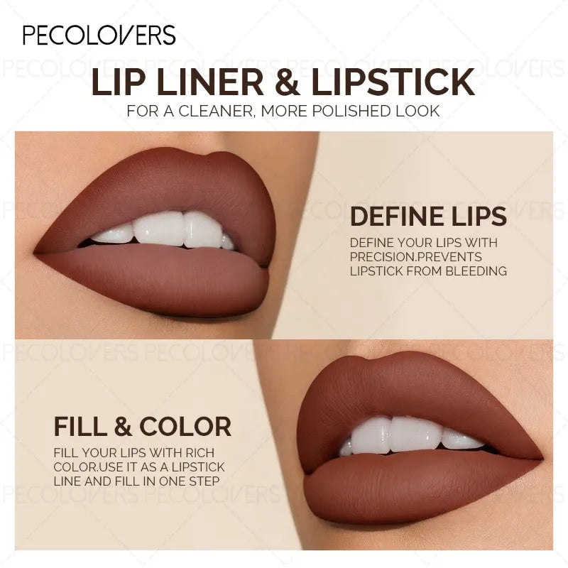 1PC Brown Tube Lip Liner, Brown Lipstick, Plump and Charming Lips, Outline The Lips, Lip Cosmetics Quake