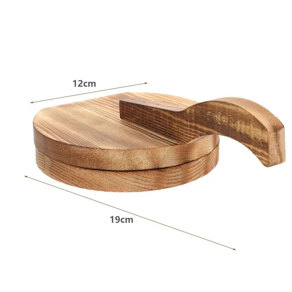 DIY Wooden Dumpling Wrapper Presser Pastry Tool Kitchen Baking Accessories Dough Presser Round Shape Chapati Presser Household Quake
