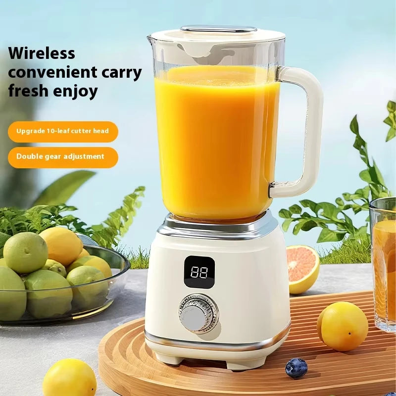 Electric Portable Juicer Fresh Fruit Mixer 10 Blades 600ML Multifunctional Juicer Ice Crusher Smoothie Blender Home Kitchen Tool Quake