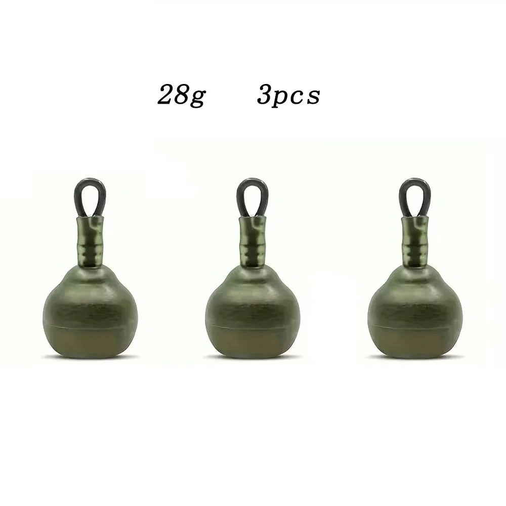 3Pcs Fishing Sinkers Weights Set, Fishing Accessories, Suitable for Carp Fishing, Multiple Sizes Available (14G/28G/52G) Quake 28G3Pcs
