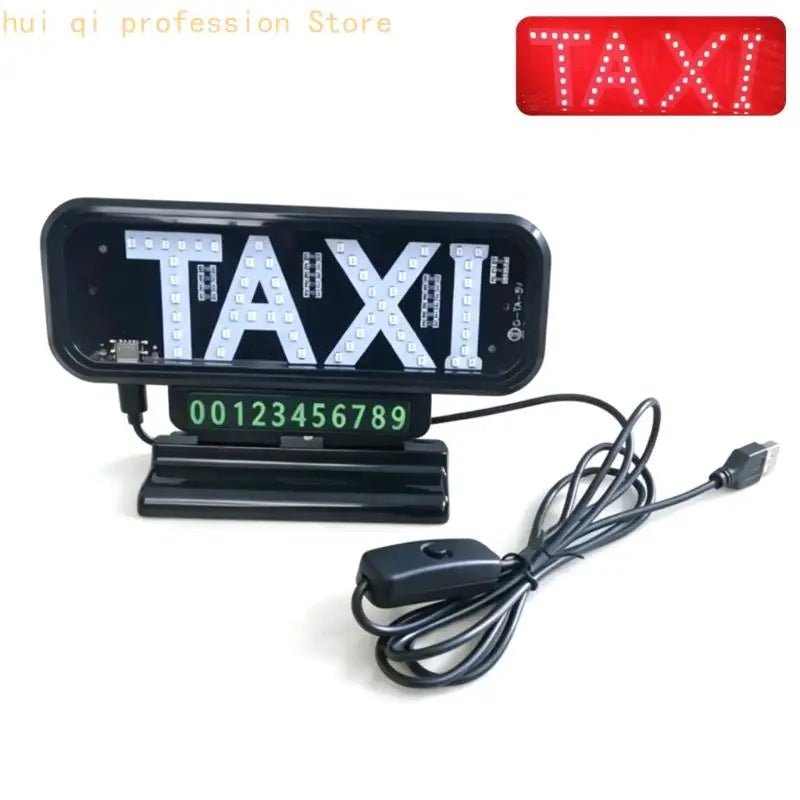 Light Dashboard Service Display Sign with USB Powered Panel Stand Base and Adhesive Mount for Driver Duty Use Daily Work H8WE Quake