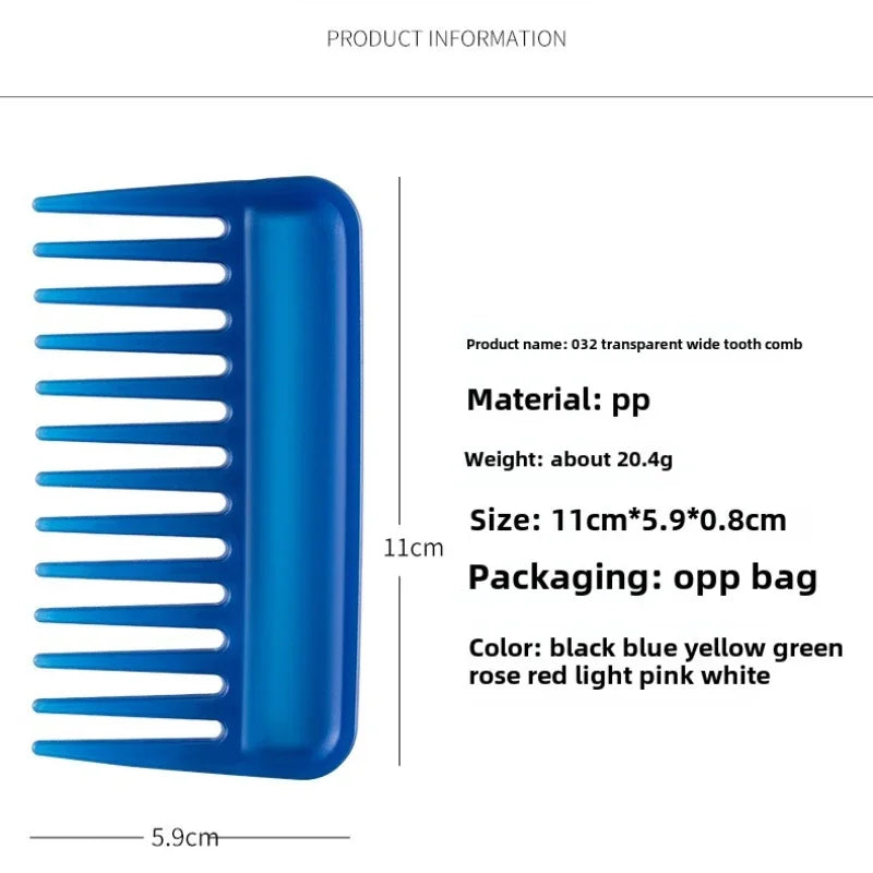 Plastic Wide Toothed Comb Detoxification Hair Brush Heat-resistant Massage Hair Comb Special for Real Hair Wigs Portable Quake