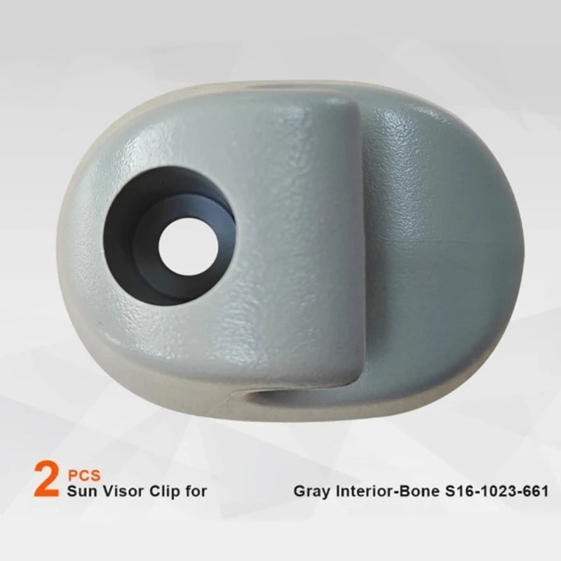 2 Pieces Truck Sun Shade Clip Gray Interior S161023-661 ABS Construction Works With Vehicle Types Simple Assembly H8WE Quake