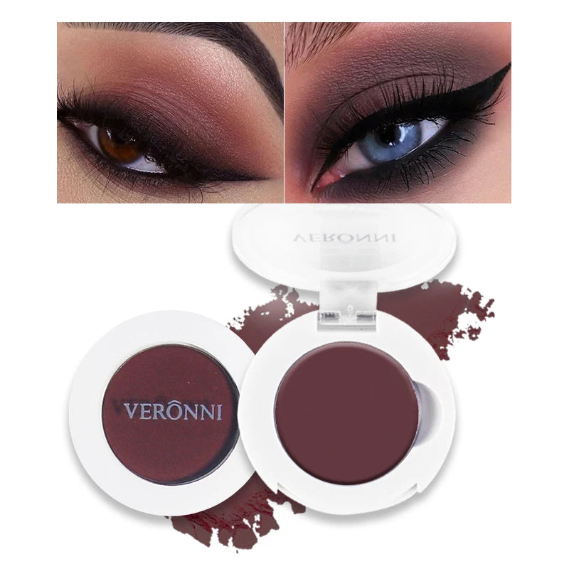Monochrome Fashion Shimmer Glitter EyeShadow Makeup Pigment Pearlescent Brightening High Light Powder Eyeshadow Lasting Cosmetic Quake E106