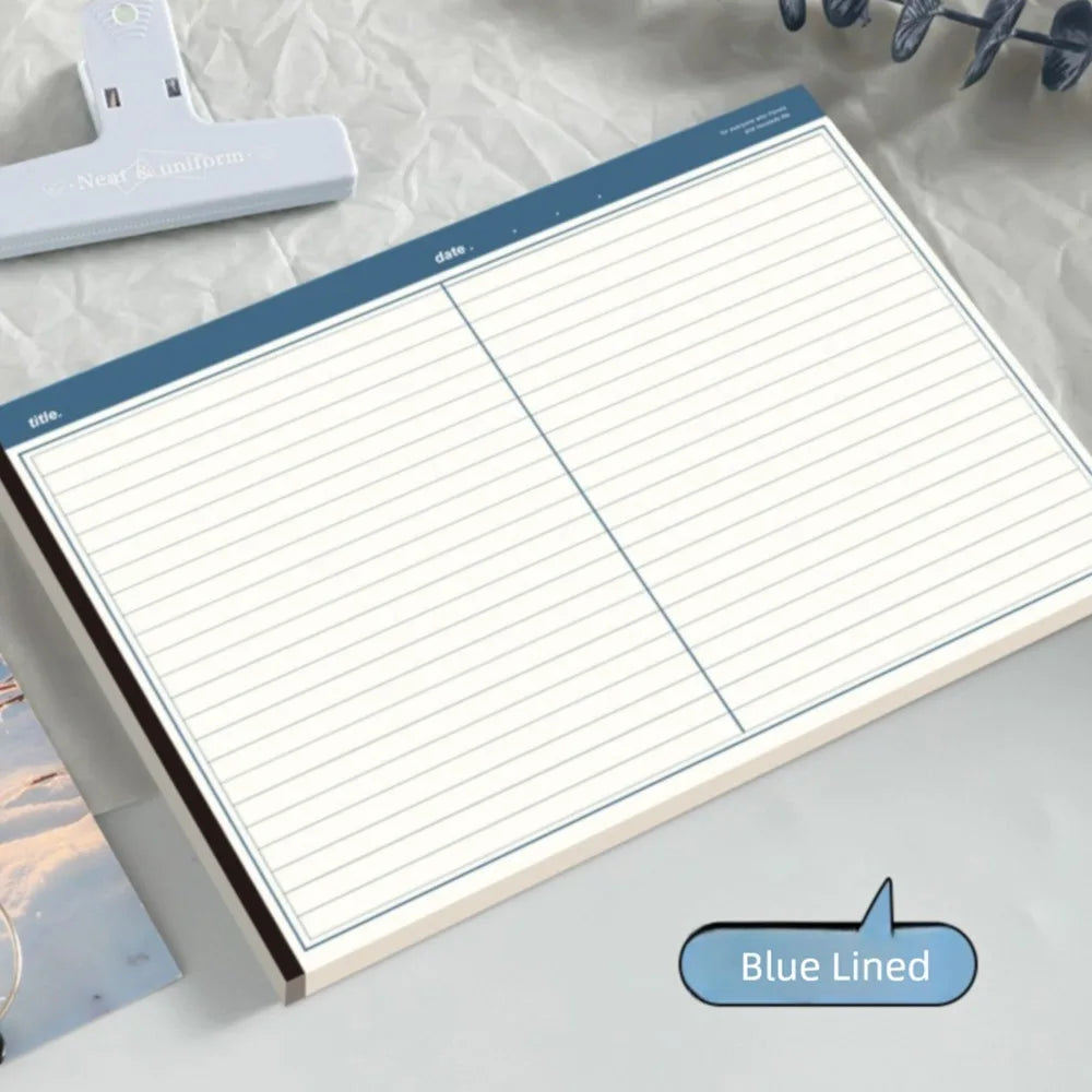 20Sheets/Book Simplicity B5 B5 Notebook Horizontal Tearable Writing Memo Pads Legal Pad Students Quake 01