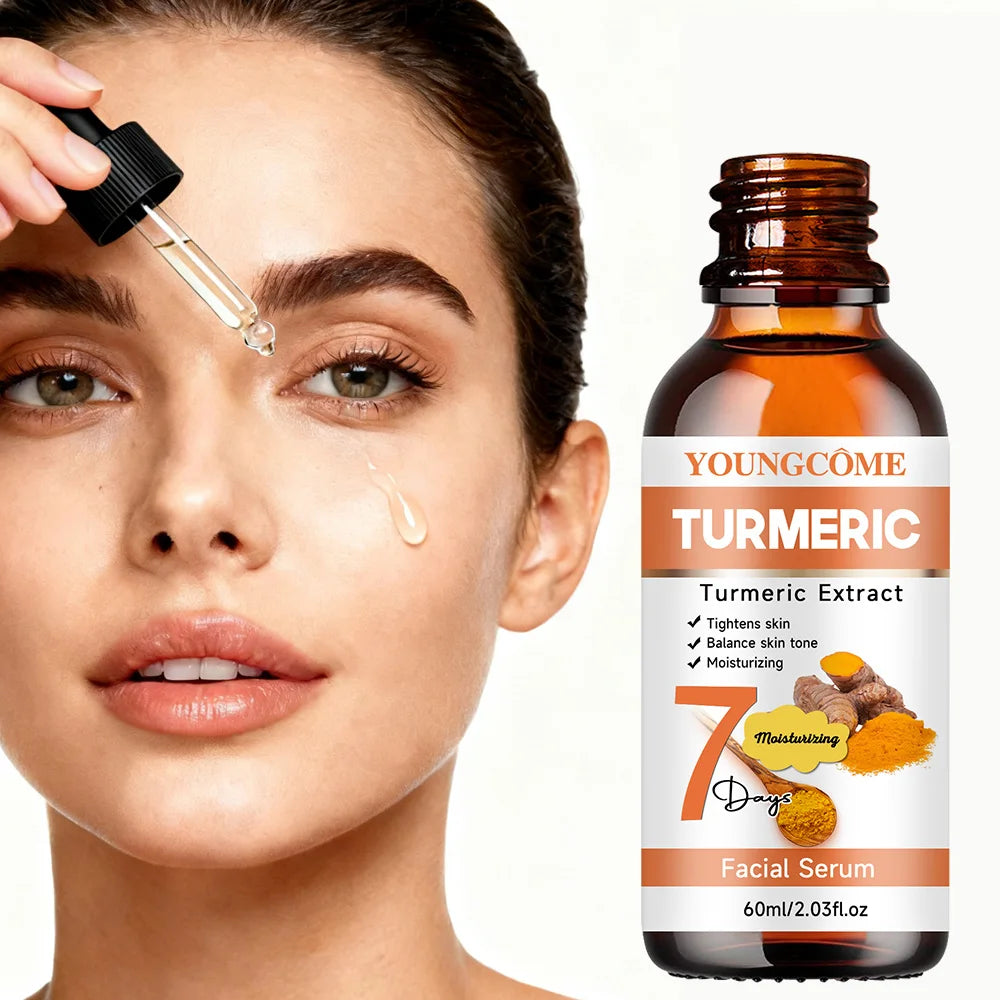 Turmeric Facial Essence Nourishing Brightening Fade Dark Spot Skin Care Firming Glowing Complexion Moisturizing Quake