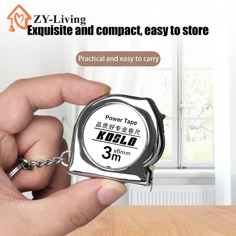 1Pcs Mini Measuring Tool 3 Meter Portable Tape Measure Delicate Household Retractable 300cm Measuring Tape Key Chain Quake