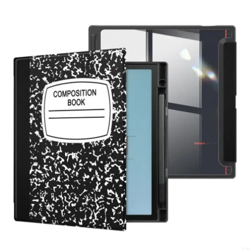 Protective Cover Compatible for OnyxNote Air4 C/B/W Tablets Holder Featuring Precise Cutout and Shock Absorption K1KF Quake Black and white