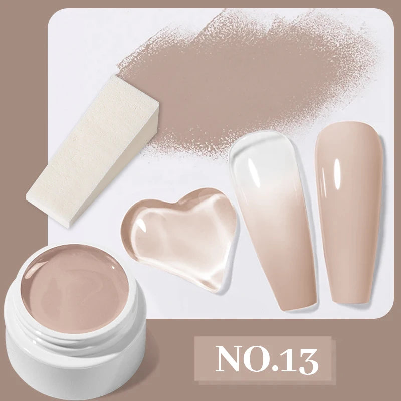 20 Colors Pat Painting Gel,Gel Nail Polish,Soak Off UV LED Gel Polish,Gel Paint For Nail Art Drawing Gel Nail For Art Design Quake 13 and sponge