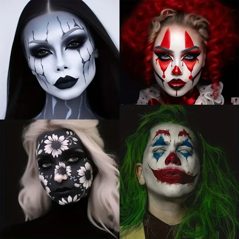 30G Water Monochromatic Body Paint Black And White Matching Makeup Face Paint Halloween Party Waterproof Makeup Body Painting Quake