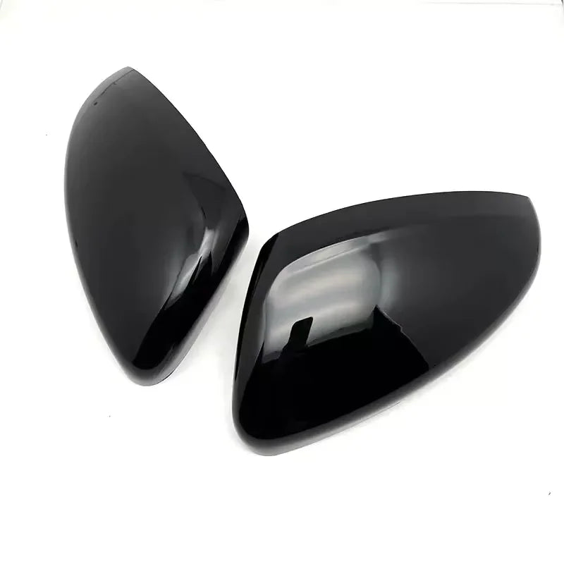 Side Door Mirror Cover Caps Replacement Gloss Black White For Peugeot 308 MK2 T9 2014-2021 Pair Left Right Quake Black