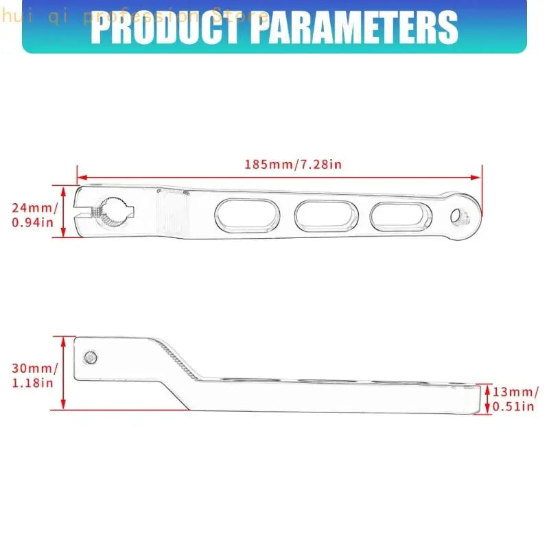 Motorcycle Gear Linkage Lever Pair, Machined Metal Arms, Cutout Arm Design and Splined Mounting Structure for Service H8WE Quake