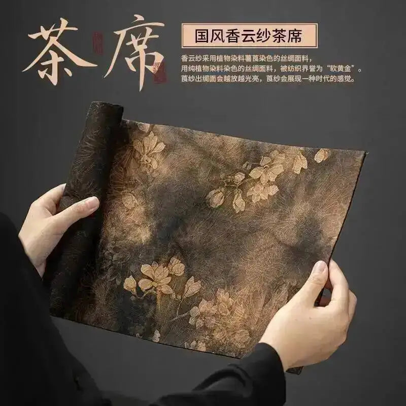 Gauze Double-sided Dry Tea Mat Teapot Mat Chinese Zen Table Flag Tablecloth Tea Mat Tea Ceremony Quake