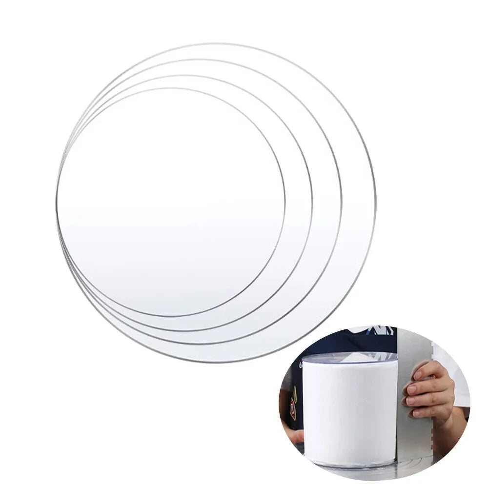 Useful Reusable Cake Disc Acrylic Layered Cake Base Plate Clear Blank Cakes Decorating Tools Cake Quake