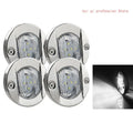 12V Round Marine Boats LED Light Interior Deck Transom Mount Lamp Courtesy Light Stern Navigation Signal For Kayak Yacht Quake White China Mainland