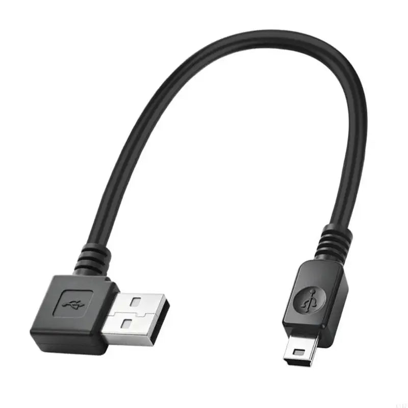Older Mini USB Device Power Cable with USB-A End, 26 Black PVC Cable for Space Saving Desk Side and Close K1KF Quake