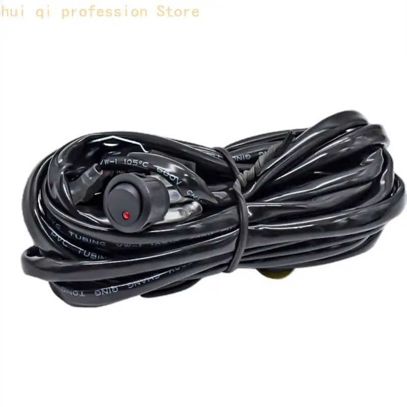 ATV Motorcycle Cable Wire Harness Switch LED Lamp Spotlights Headlamp On-Off Compatible For Car Boat Truck H8WE Quake Single lamp CN