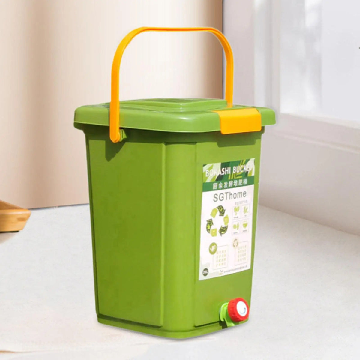 Countertop Compost Bin Portable Fermentation Barrel for Farm Yard Outdoor Quake Default Title